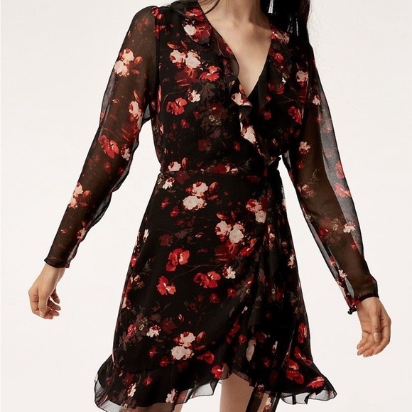 ARITZIA Wilfred Louise Floral Wrap Dress - Picture 1 of 4